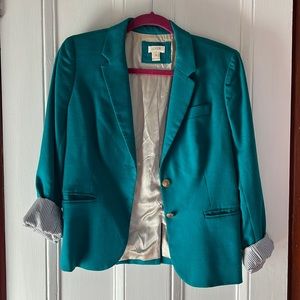 Teal j. Crew wool blend blazer size 6